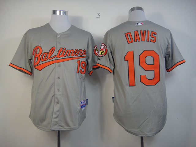 Men Baltimore Orioles #19 Davis Grey MLB Jerseys->baltimore orioles->MLB Jersey